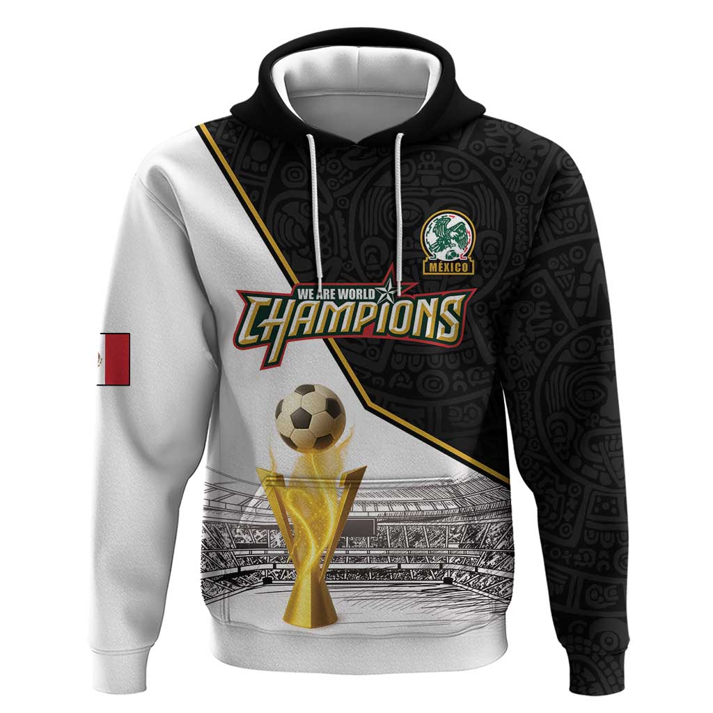 Custom Mexico Football Champion Hoodie Aztec Pattern LT18