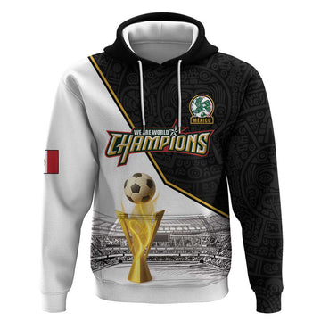 Custom Mexico Football Champion Hoodie Aztec Pattern LT18