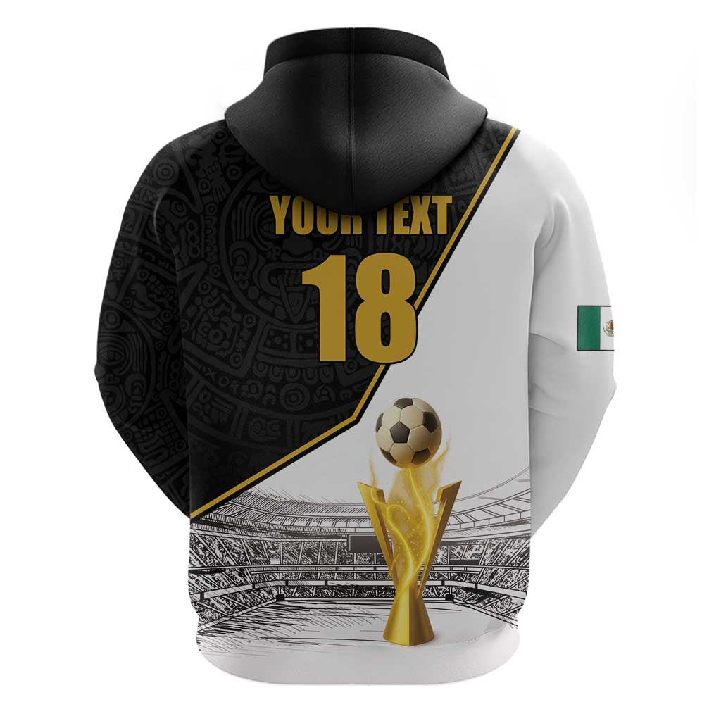 Custom Mexico Football Champion Hoodie Aztec Pattern LT18