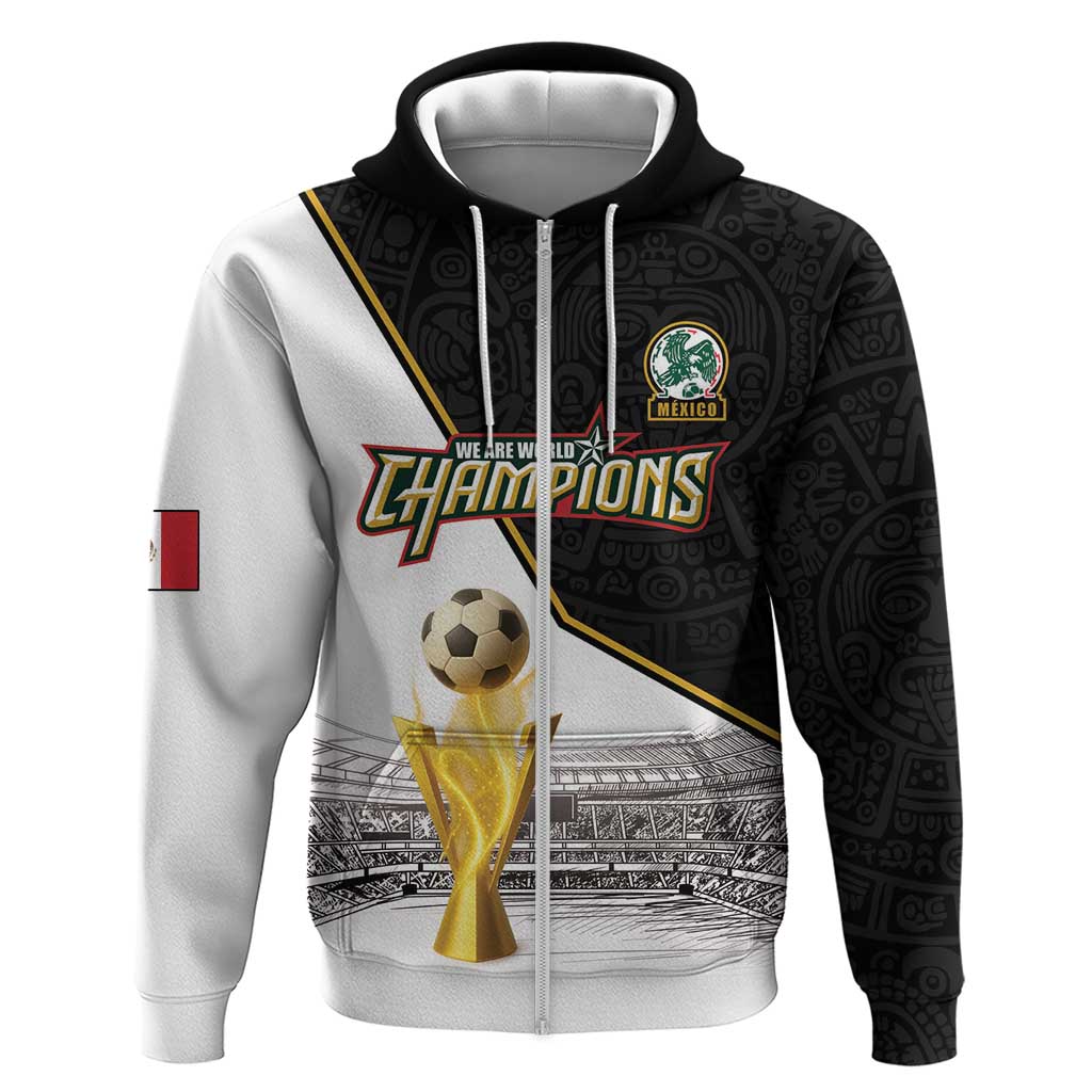 Custom Mexico Football Champion Hoodie Aztec Pattern LT18