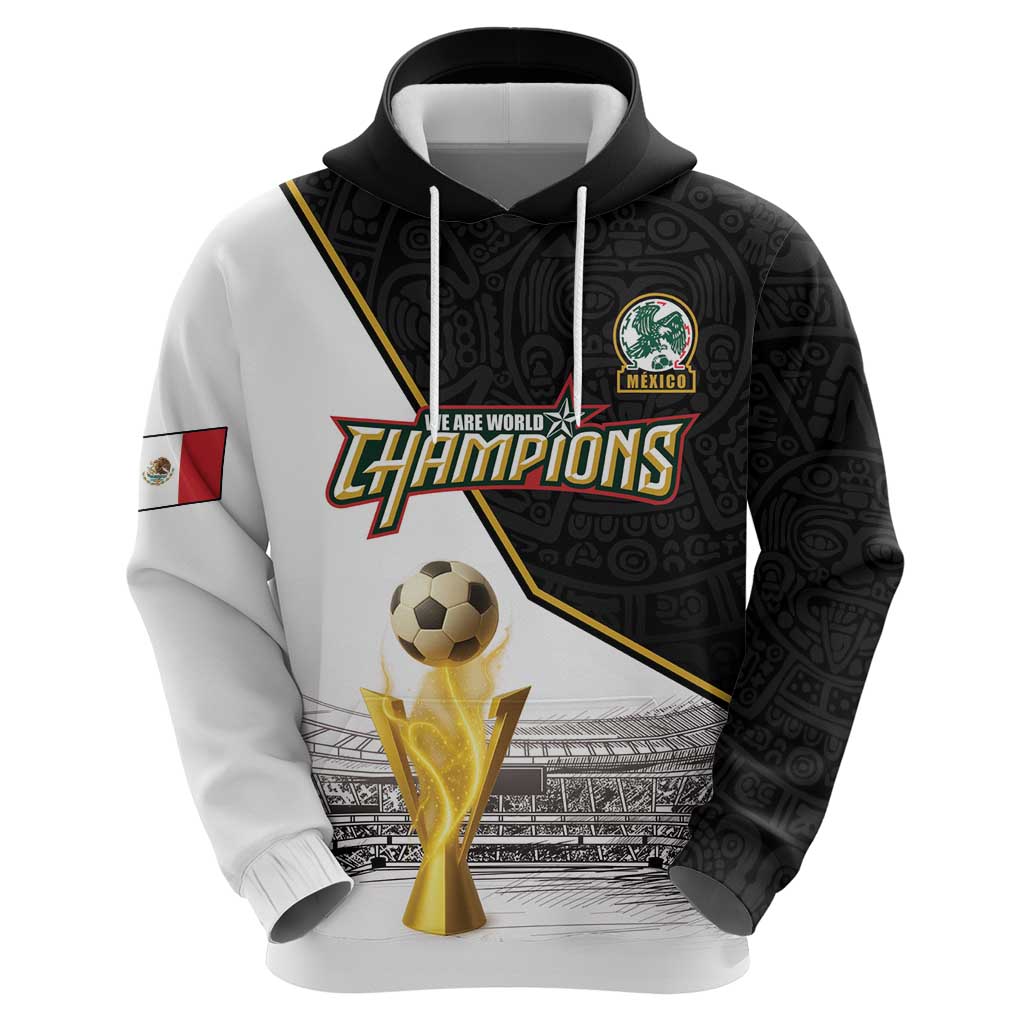 Custom Mexico Football Champion Hoodie Aztec Pattern LT18