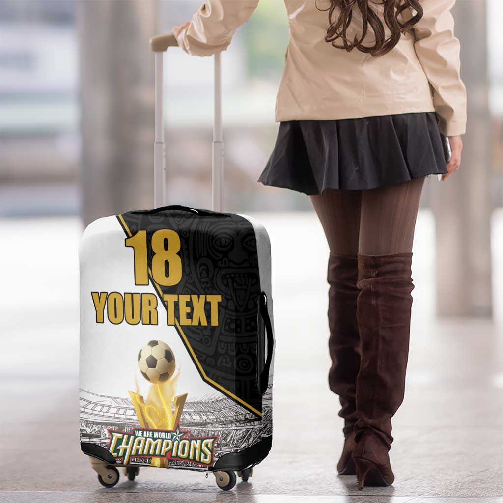 Custom Mexico Football Champion Luggage Cover Aztec Pattern LT18