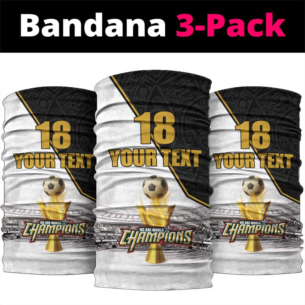 Custom Mexico Football Champion Neck Gaiter Aztec Pattern LT18
