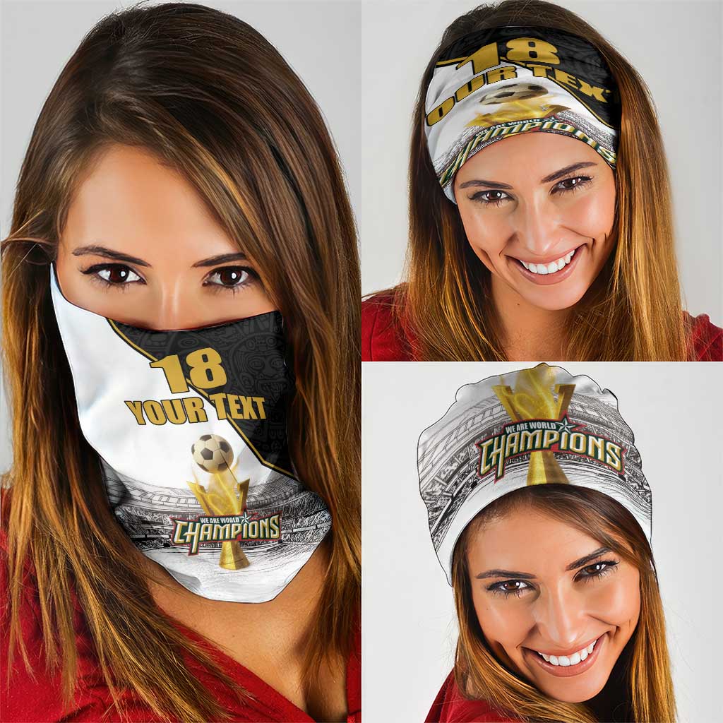 Custom Mexico Football Champion Neck Gaiter Aztec Pattern LT18