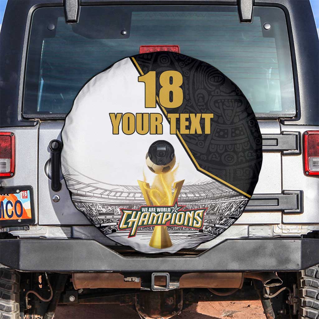 Custom Mexico Football Champion Spare Tire Cover Aztec Pattern LT18