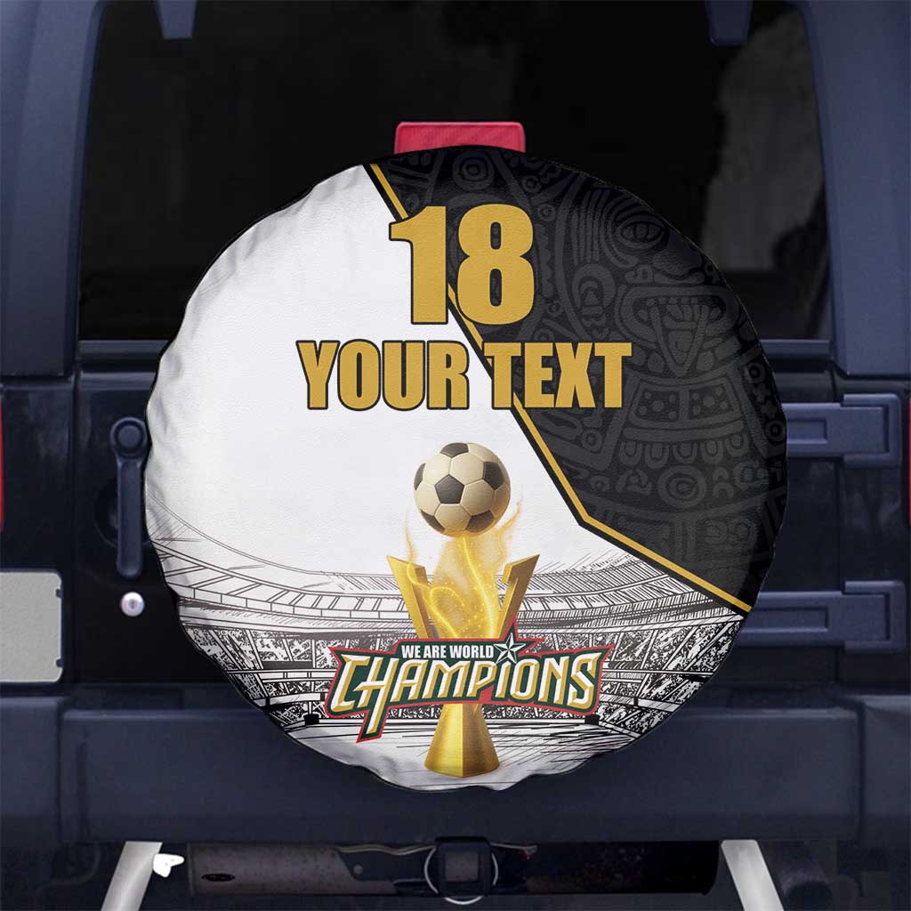 Custom Mexico Football Champion Spare Tire Cover Aztec Pattern LT18