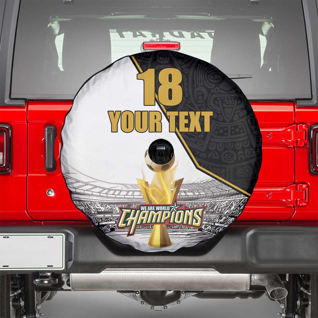 Custom Mexico Football Champion Spare Tire Cover Aztec Pattern LT18