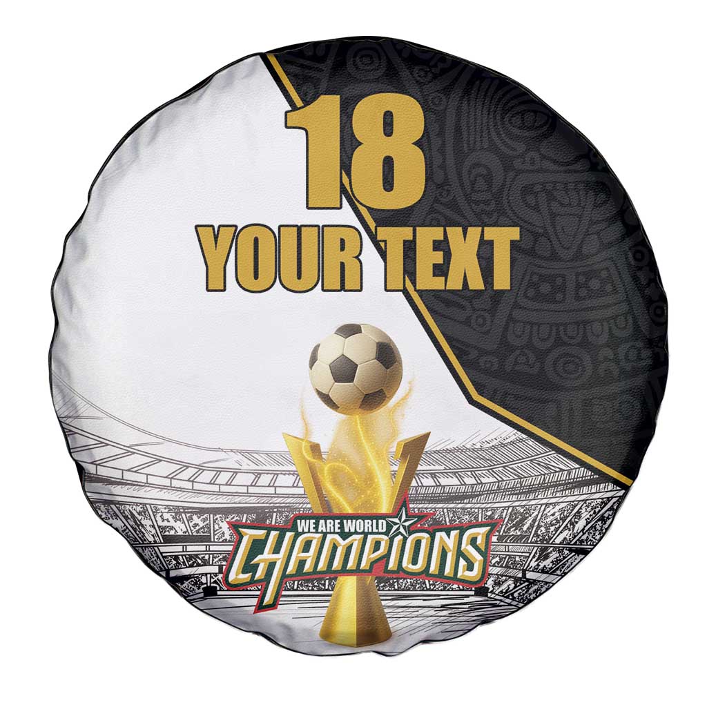 Custom Mexico Football Champion Spare Tire Cover Aztec Pattern LT18