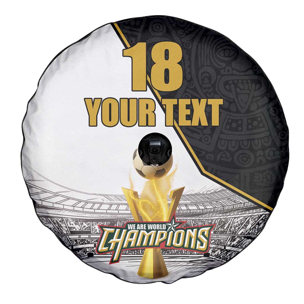 Custom Mexico Football Champion Spare Tire Cover Aztec Pattern LT18