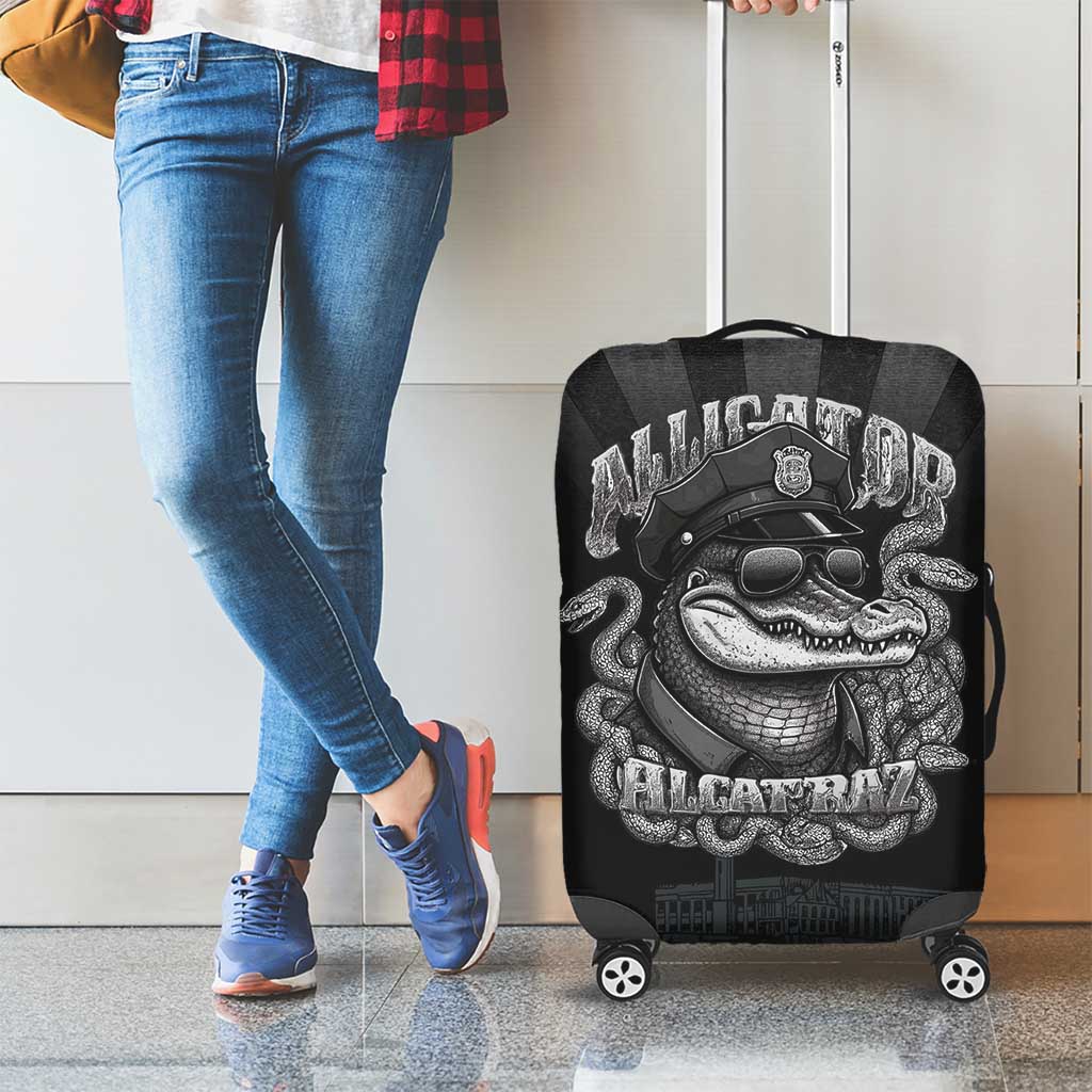 Alligator Alcatraz Police Luggage Cover Prison Florida Everglades LT18