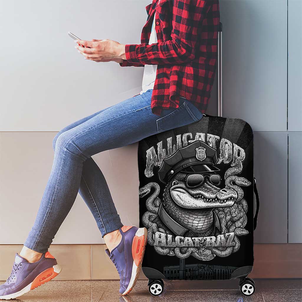 Alligator Alcatraz Police Luggage Cover Prison Florida Everglades LT18