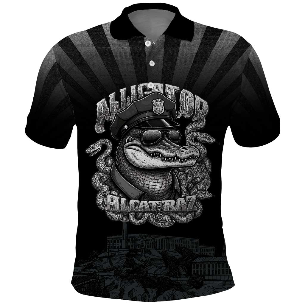 Alligator Alcatraz Police Polo Shirt Prison Florida Everglades LT18