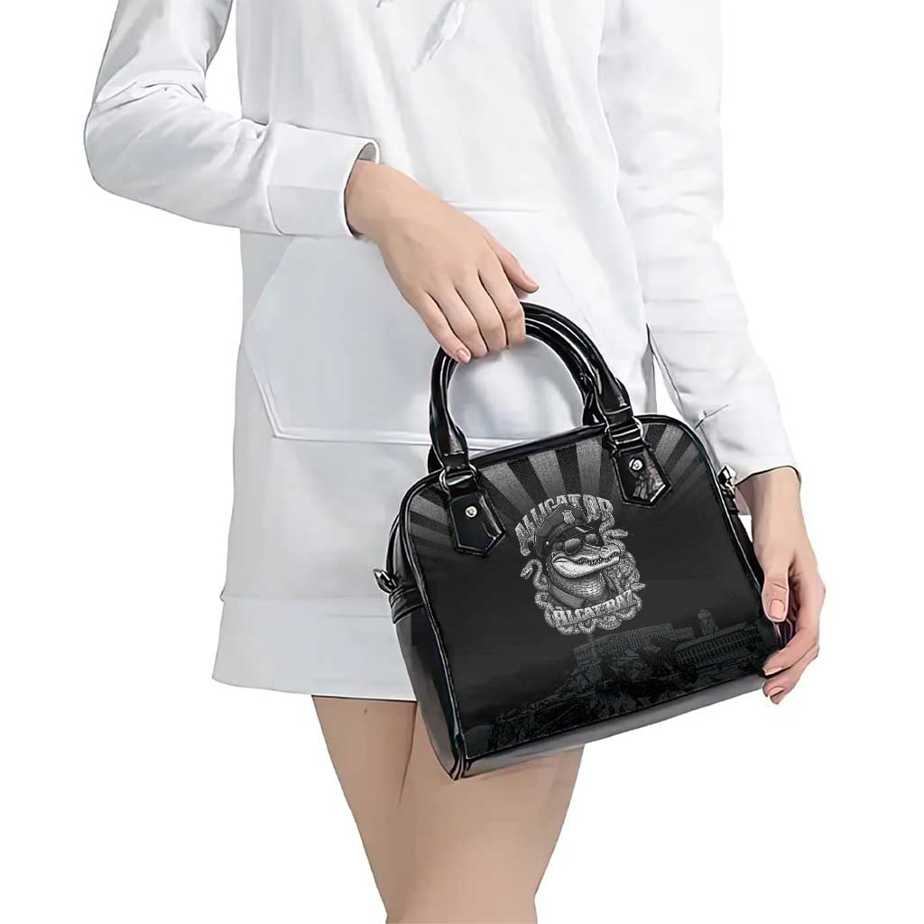 Alligator Alcatraz Police Shoulder Handbag Prison Florida Everglades LT18