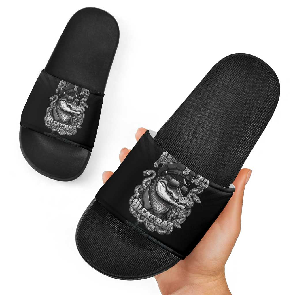 Alligator Alcatraz Police Slide Sandals Prison Florida Everglades LT18