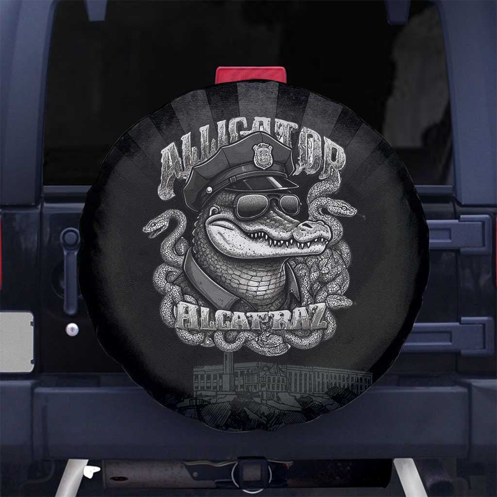 Alligator Alcatraz Police Spare Tire Cover Prison Florida Everglades LT18