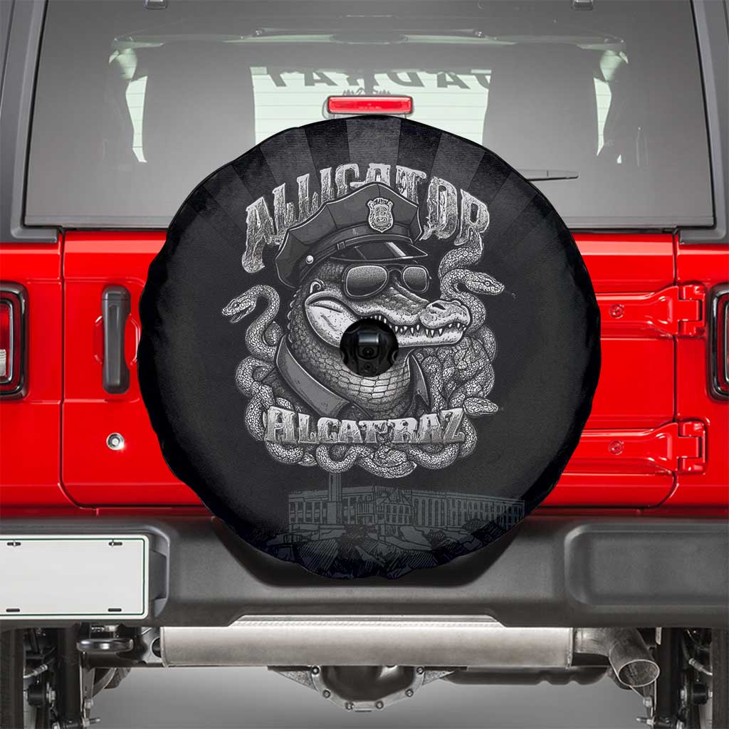 Alligator Alcatraz Police Spare Tire Cover Prison Florida Everglades LT18