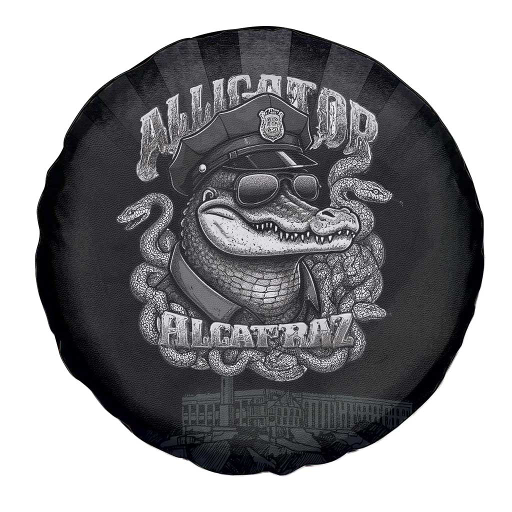 Alligator Alcatraz Police Spare Tire Cover Prison Florida Everglades LT18