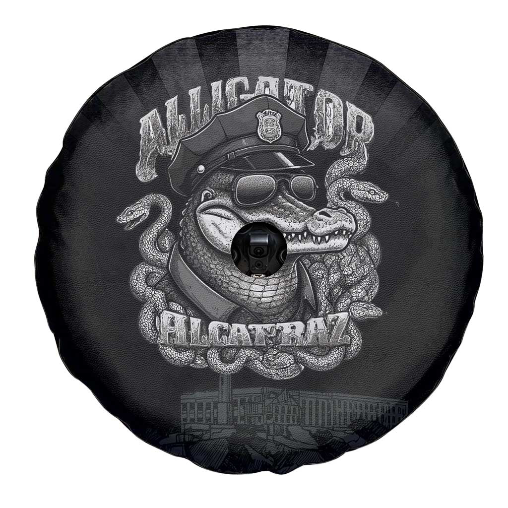 Alligator Alcatraz Police Spare Tire Cover Prison Florida Everglades LT18