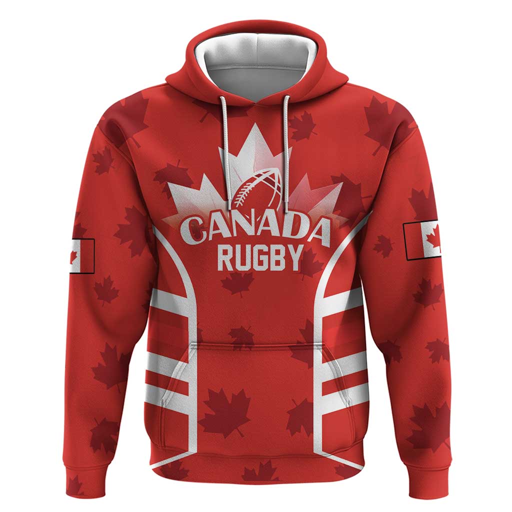 Custom Canada Rugby Hoodie Canada Flag Maple Leaf LT18