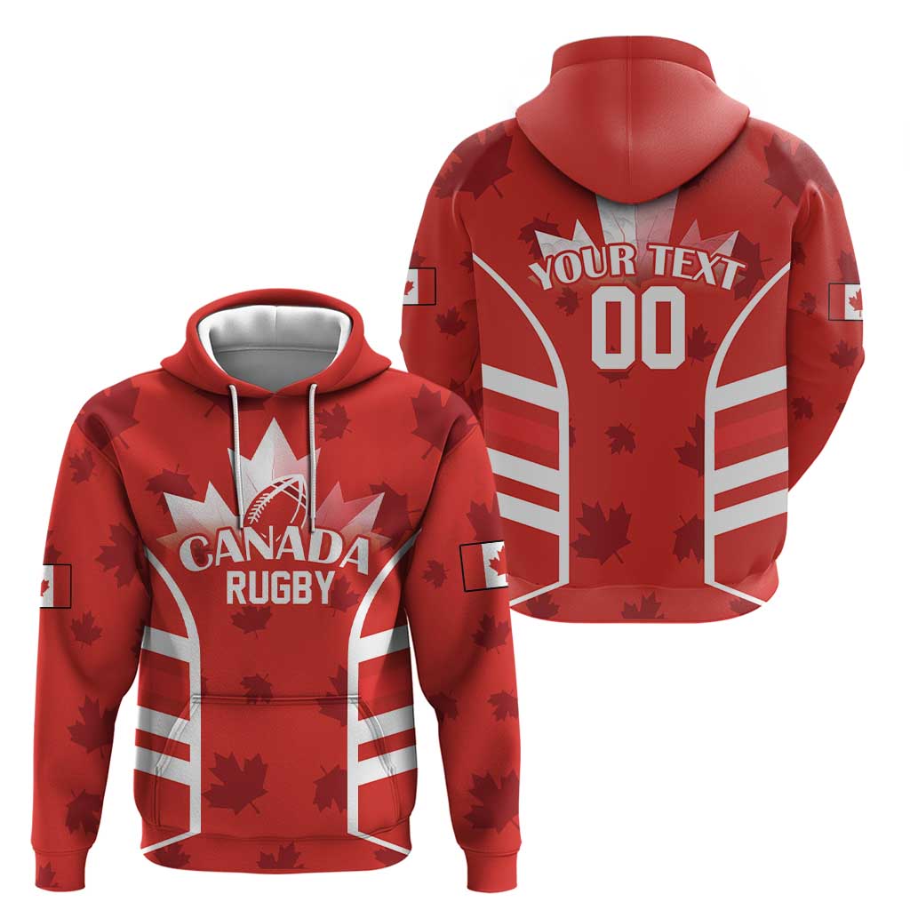 Custom Canada Rugby Hoodie Canada Flag Maple Leaf LT18