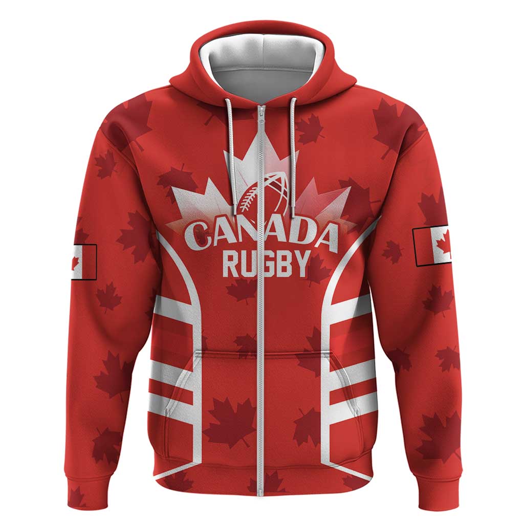 Custom Canada Rugby Hoodie Canada Flag Maple Leaf LT18