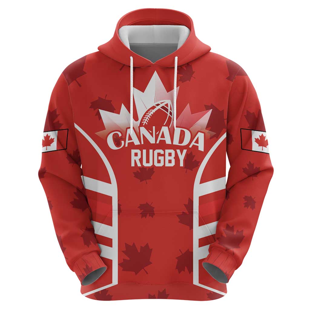 Custom Canada Rugby Hoodie Canada Flag Maple Leaf LT18