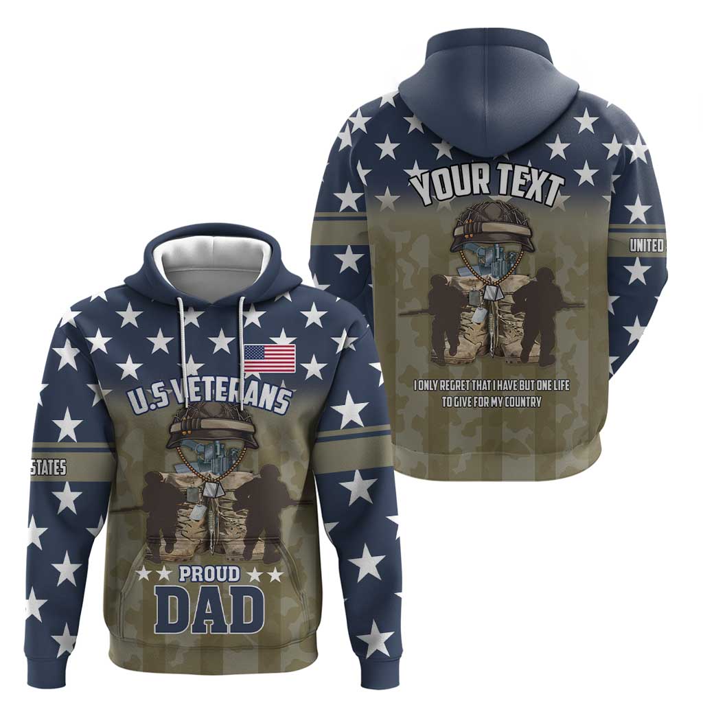 Personalized Veterans Day 2024 Hoodie U.S Veterans Proud Dad LT18