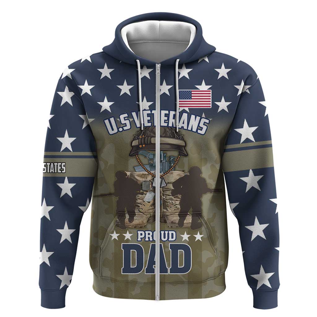 Personalized Veterans Day 2024 Hoodie U.S Veterans Proud Dad LT18