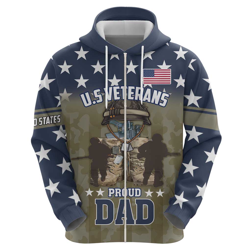 Personalized Veterans Day 2024 Hoodie U.S Veterans Proud Dad LT18