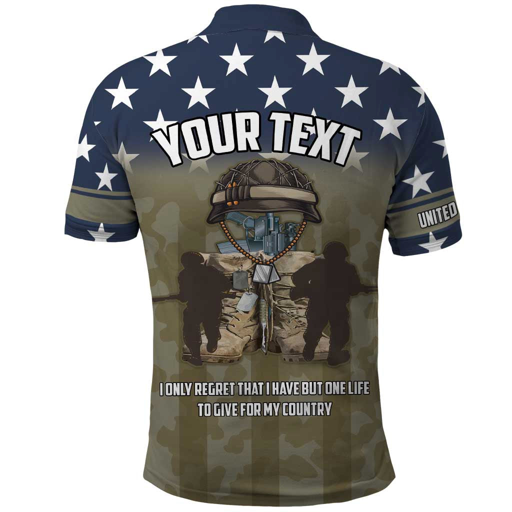 Personalized Veterans Day 2024 Polo Shirt U.S Veterans Proud Dad LT18