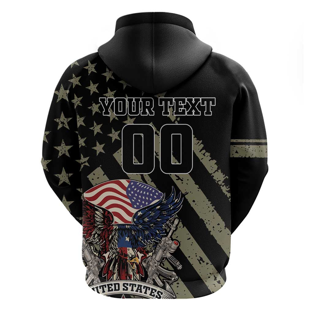 Custom Remembrance Day Hoodie American Eagle With USA Flags LT18