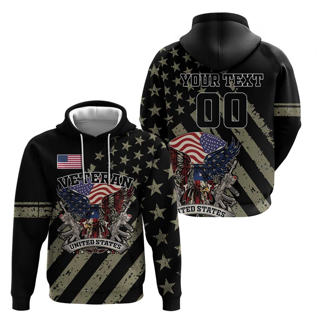 Custom Remembrance Day Hoodie American Eagle With USA Flags LT18