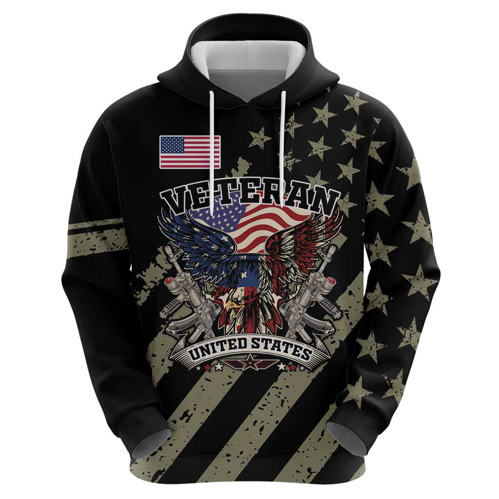Custom Remembrance Day Hoodie American Eagle With USA Flags LT18