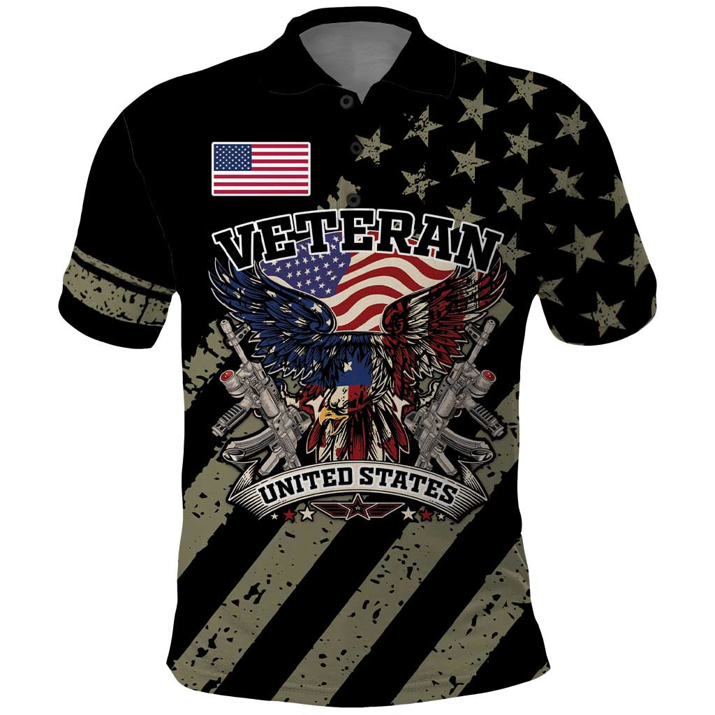Custom Remembrance Day Polo Shirt American Eagle With USA Flags LT18