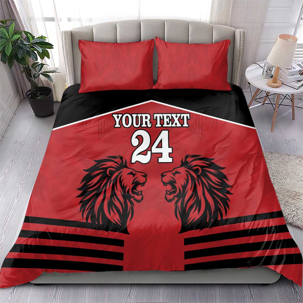 Custom Afro Kenya Rugby Bedding Set African Lion Head LT18