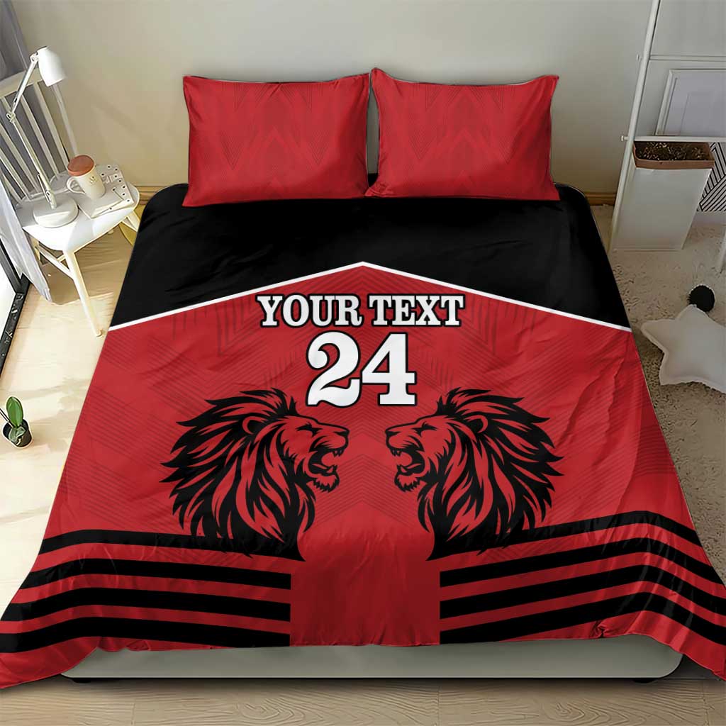 Custom Afro Kenya Rugby Bedding Set African Lion Head LT18