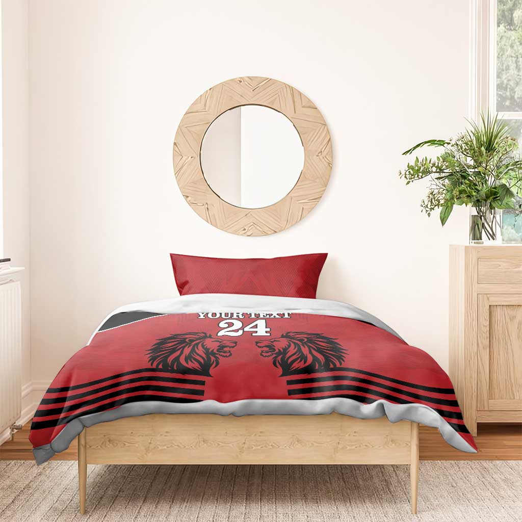 Custom Afro Kenya Rugby Bedding Set African Lion Head LT18