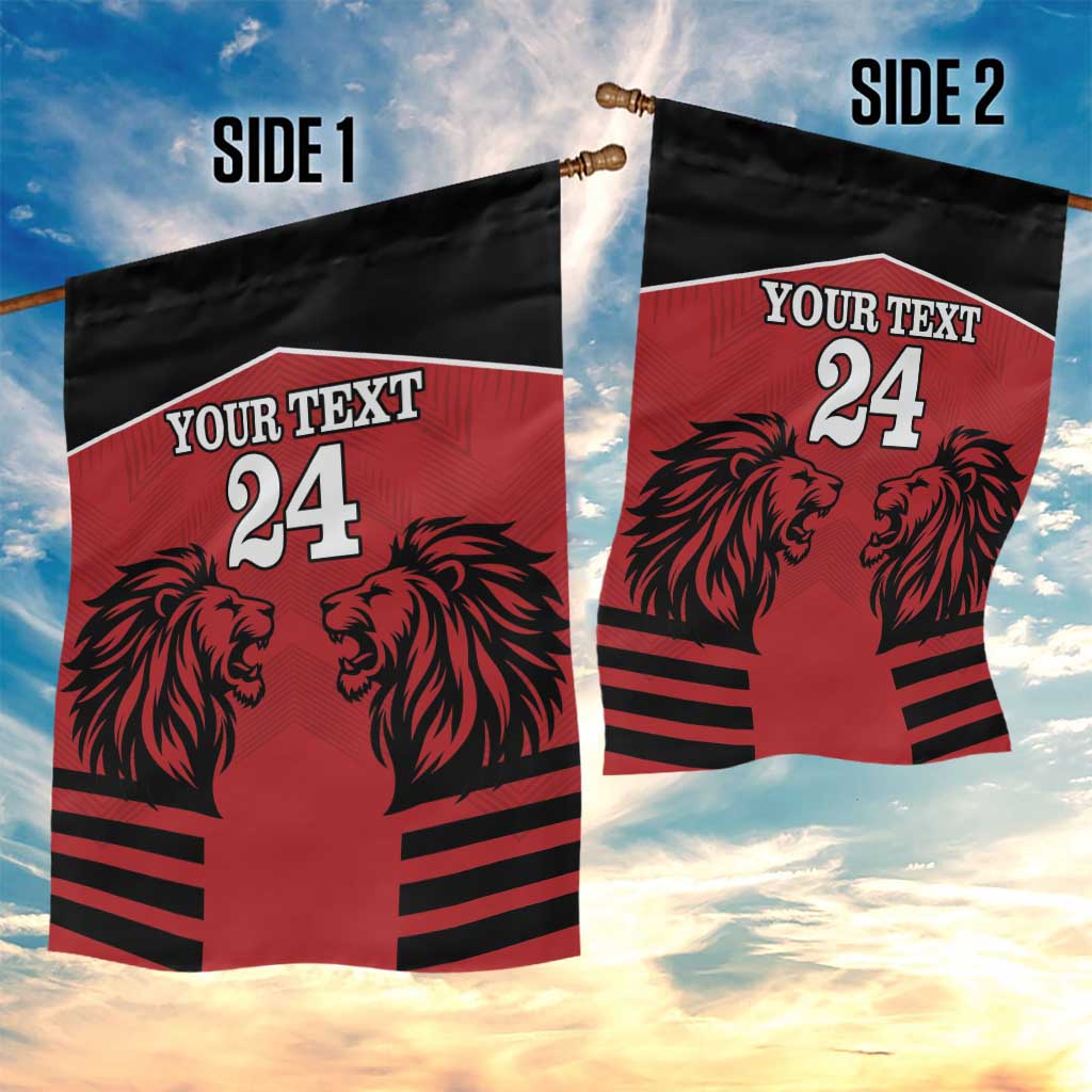 Custom Afro Kenya Rugby Garden Flag African Lion Head LT18