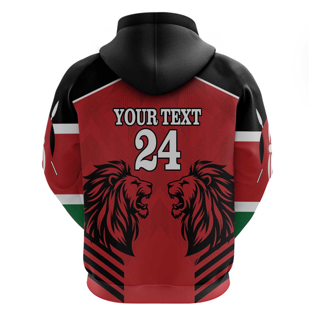 Custom Kenya Rugby Hoodie African Lion Unique Style LT18