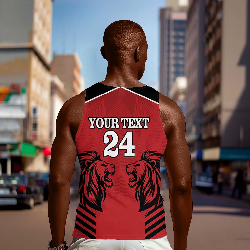 Custom Afro Kenya Rugby Men Tank Top African Lion Head LT18