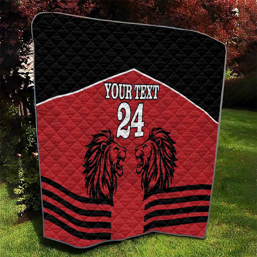 Custom Afro Kenya Rugby Quilt African Lion Head LT18