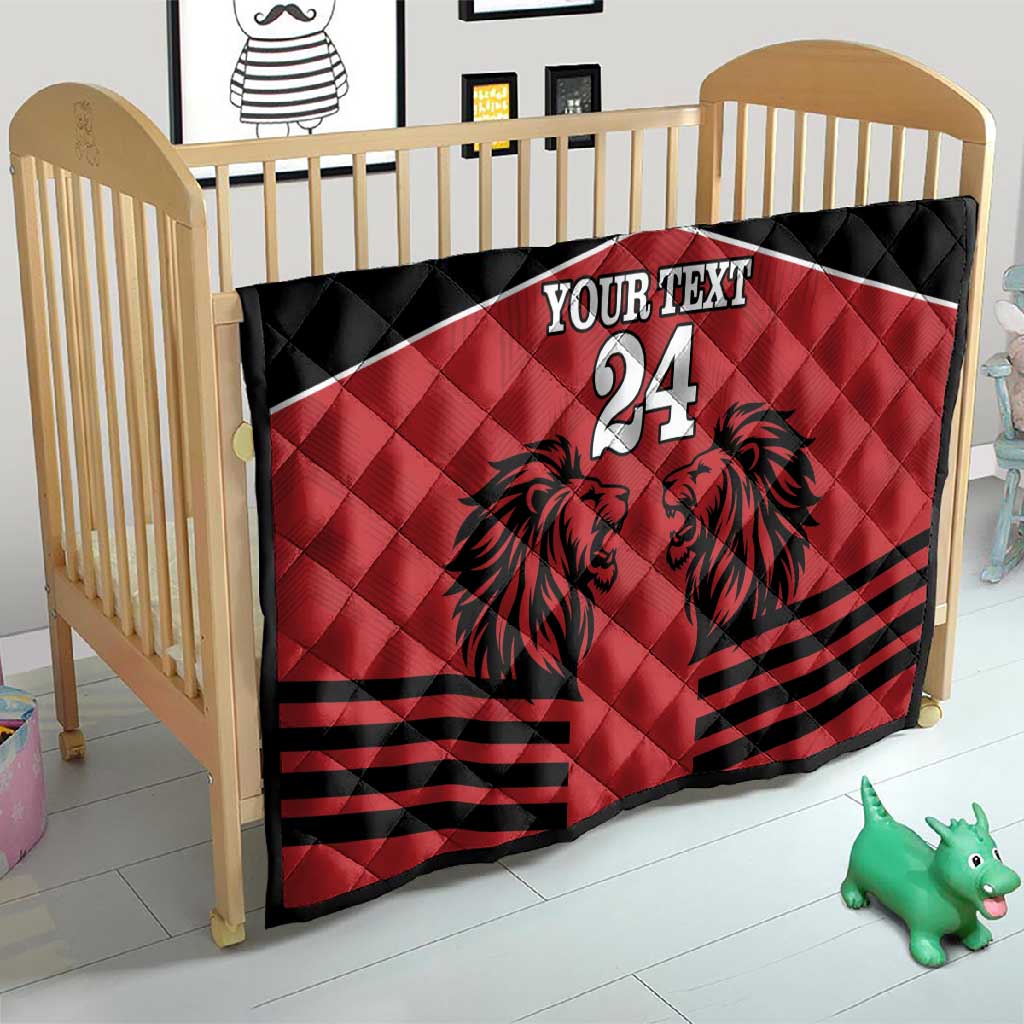 Custom Afro Kenya Rugby Quilt African Lion Head LT18