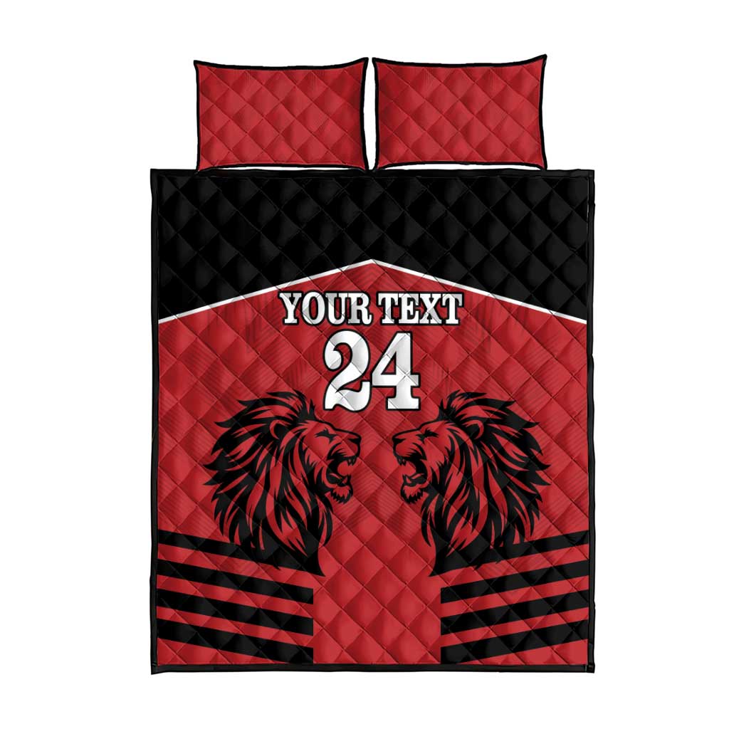 Custom Afro Kenya Rugby Quilt Bed Set African Lion Head LT18