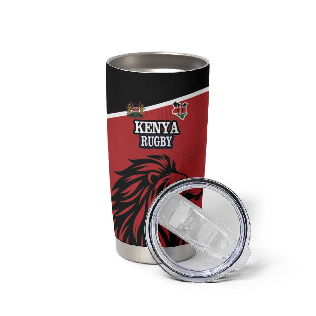 Custom Afro Kenya Rugby Tumbler Cup African Lion Head LT18
