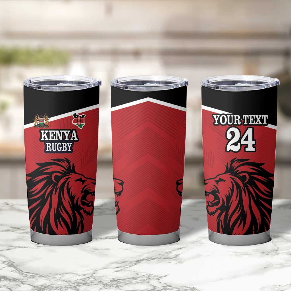 Custom Afro Kenya Rugby Tumbler Cup African Lion Head LT18