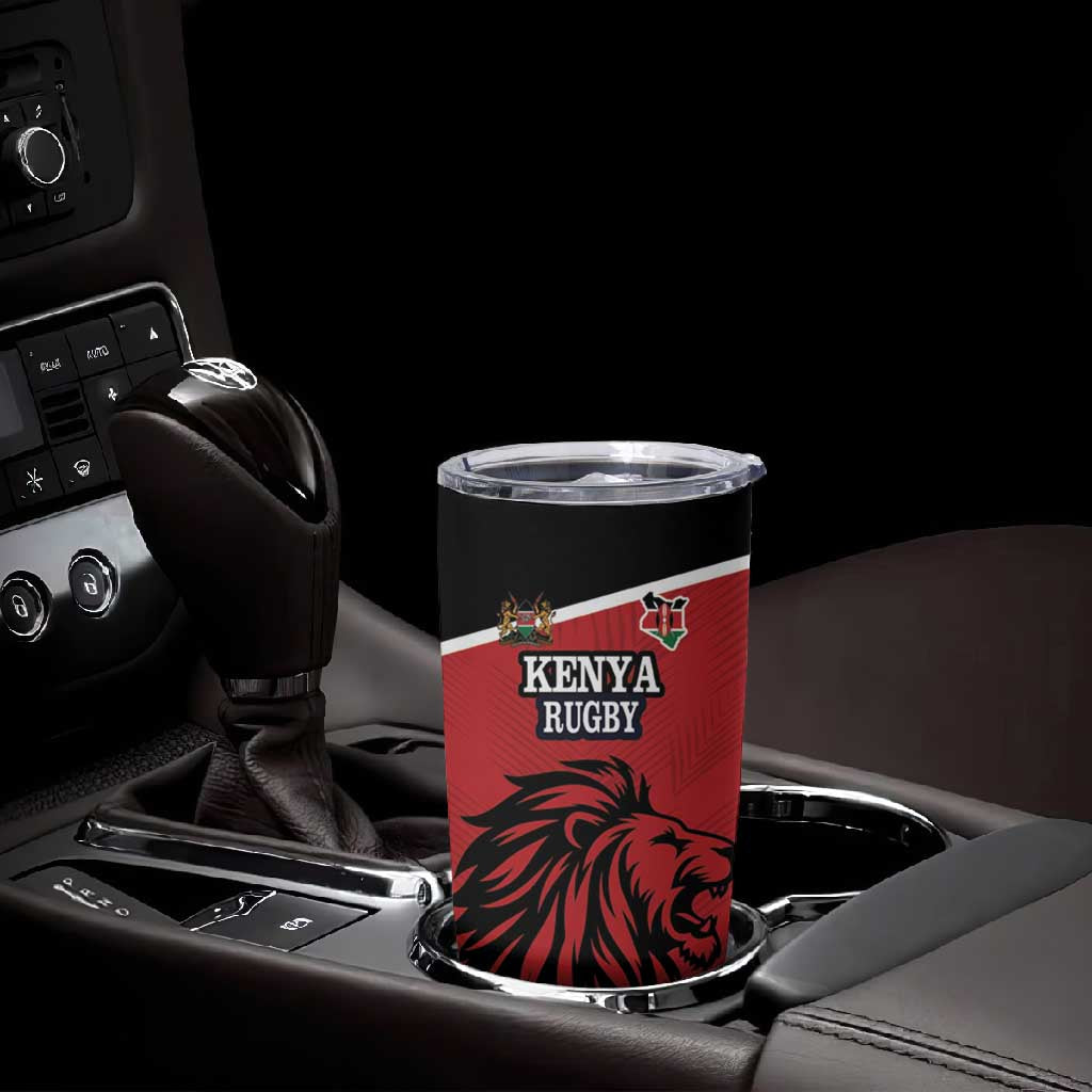 Custom Afro Kenya Rugby Tumbler Cup African Lion Head LT18
