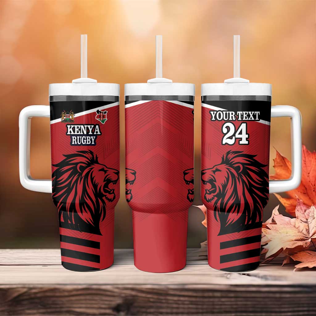 Custom Afro Kenya Rugby Tumbler With Handle African Lion Head LT18