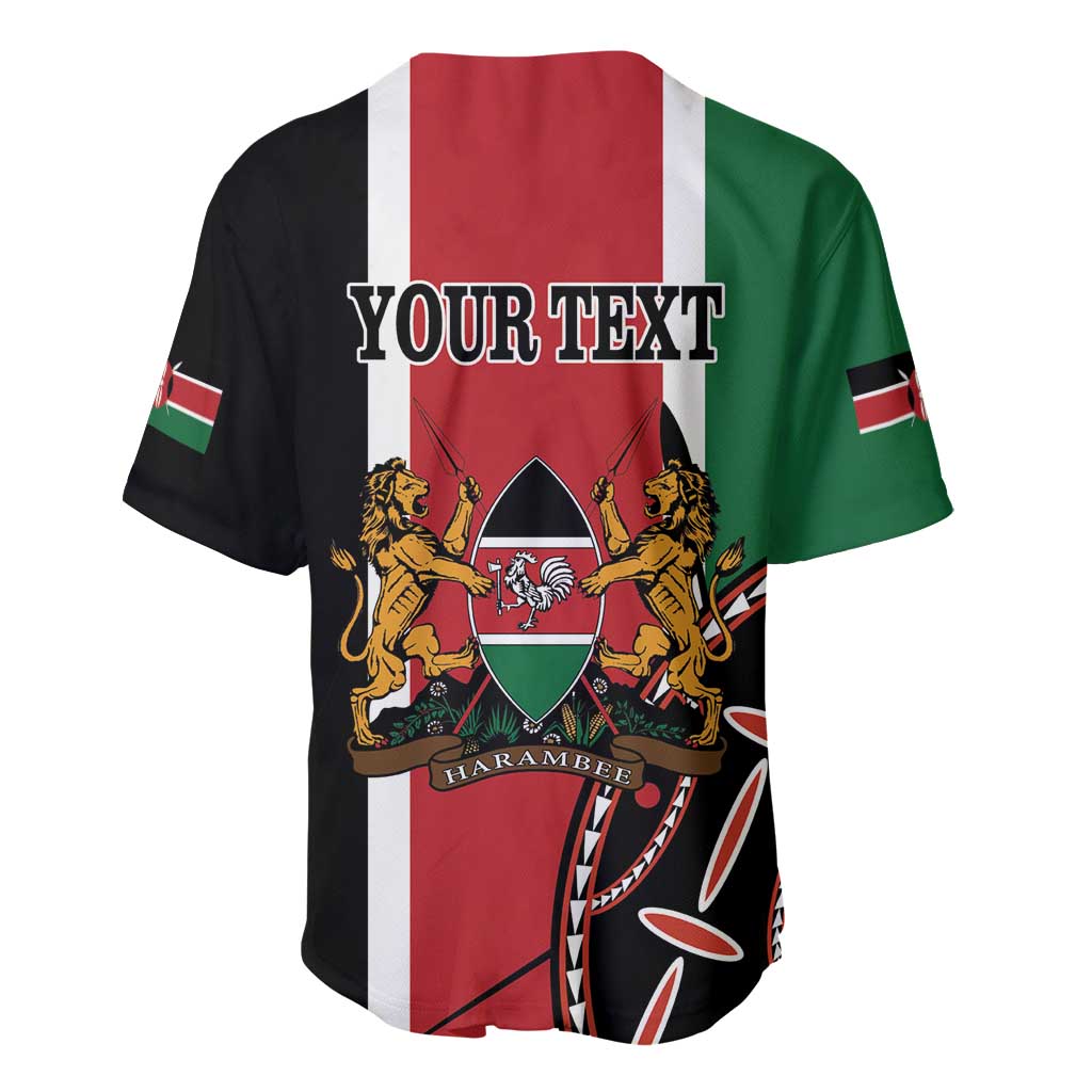Personalized Jamhuri Day Baseball Jersey Kenya Map With African Shield LT18