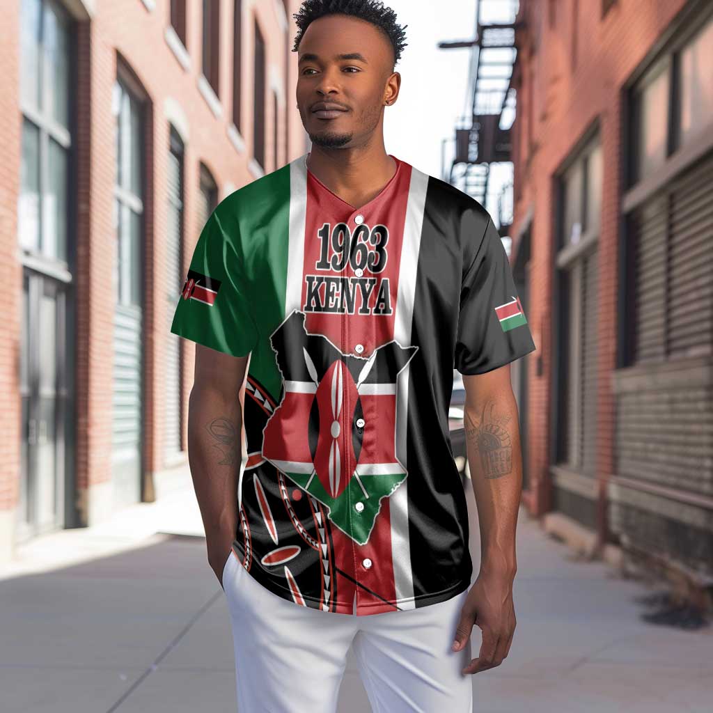 Personalized Jamhuri Day Baseball Jersey Kenya Map With African Shield LT18