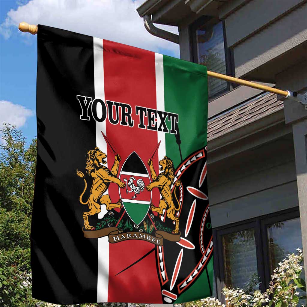 Personalized Jamhuri Day Garden Flag Kenya Map With African Shield LT18